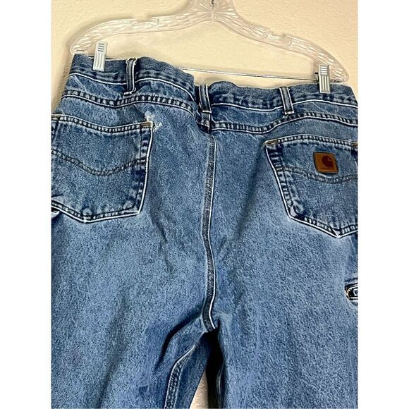 Carhartt Jeans Men's 42x34 Relaxed Fit Blue Denim Medium Wash Jeans Pants EUC - Picture 3 of 4